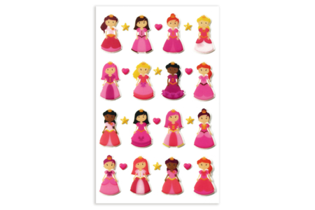 stickers 3D - princesses - Gommettes Histoires et décors – 10doigts.fr