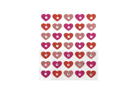Stickers coeur avec strass - 35 stickers - Stickers Fantaisies – 10doigts.fr