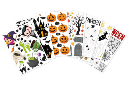 Stickers d'Halloween vitrostatiques - Kits créatifs Halloween – 10doigts.fr