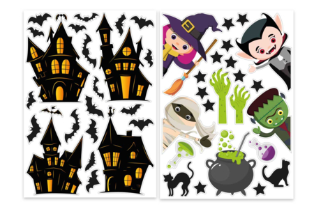 stickers halloween fenêtres - Kits créatifs Halloween – 10doigts.fr