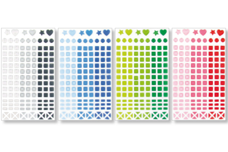 Stickers mosaïques plastique auto-adhésives - Activités manuelles objets décorés – 10doigts.fr