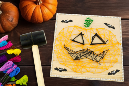 String Art Halloween Enfant - Activités manuelles Halloween – 10doigts.fr