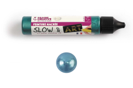 stylo 3d bleu nacré - Peinture à relief – 10doigts.fr