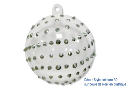 Stylos peinture 3D - Argent pailleté - 30 ml - Peinture et marqueurs à paillettes – 10doigts.fr