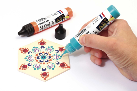 Stylo peinture 3D slow art- Couleurs opaques - Peinture à relief – 10doigts.fr
