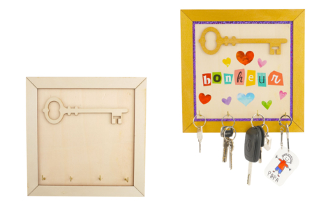 Support mural à clés en bois - Porte-clés et range-clés pour Papa – 10doigts.fr