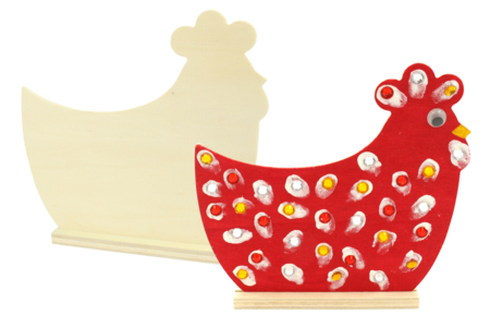 support poule à décorer  - Supports de Pâques à décorer – 10doigts.fr