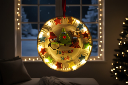 suspension de Noël lumière DIY - Activités manuelles bricolages de Noël – 10doigts.fr