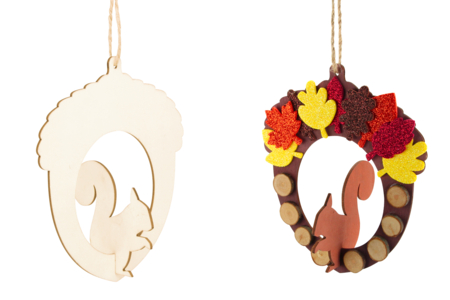suspension en bois écureuil - Suspensions et déco murale – 10doigts.fr