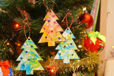 suspension sapin mousse a raser - Activités manuelles décorations du sapin de Noël – 10doigts.fr