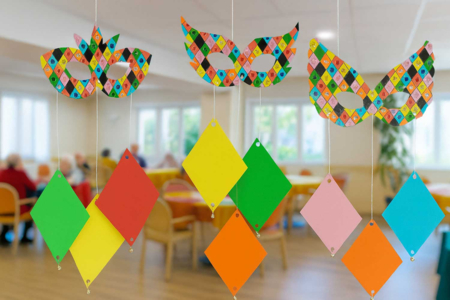 suspensions arlequin - Activités manuelles Carnaval, Mardi gras – 10doigts.fr