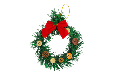 suspensions couronne sapin - Noeuds et rubans – 10doigts.fr