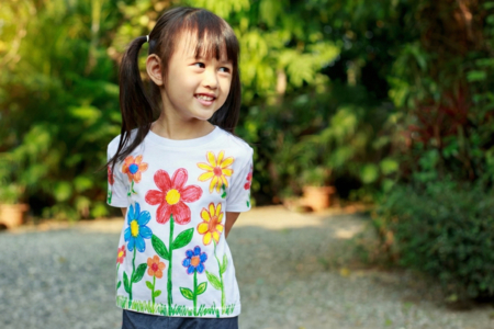 T-shirt en coton blanc à décorer - Coton, lin - Textiles – 10doigts.fr