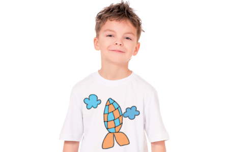 t-shirt en coton blanc - Coton, lin - Textiles – 10doigts.fr