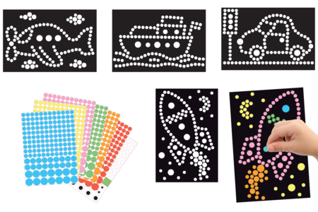 tableau gommettes transport - Kits carteries – 10doigts.fr