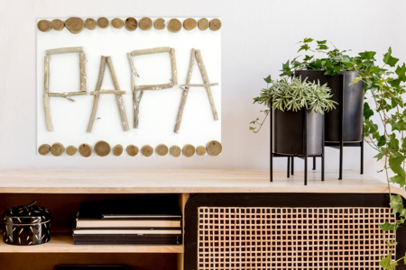 tableau papa bois flotté - Activités manuelles fête des pères – 10doigts.fr