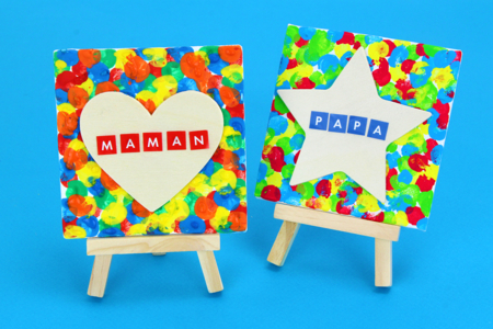 Tableau Peinture Doigts Fete Parents - Activités manuelles peinture – 10doigts.fr