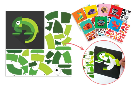 tableaux animaux gommettes - Kits créatifs gommettes – 10doigts.fr