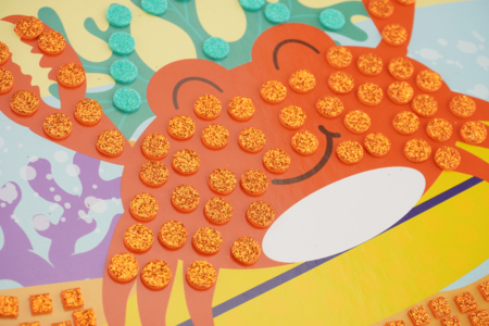 tableaux gommette crabe - Stickers en mousse – 10doigts.fr