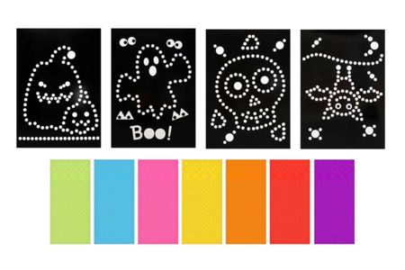 tableaux gommettes halloween - Kits créatifs Halloween – 10doigts.fr