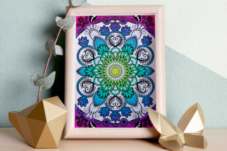 tableaux mandala à gratter - Coffret Coloriage et Dessin – 10doigts.fr