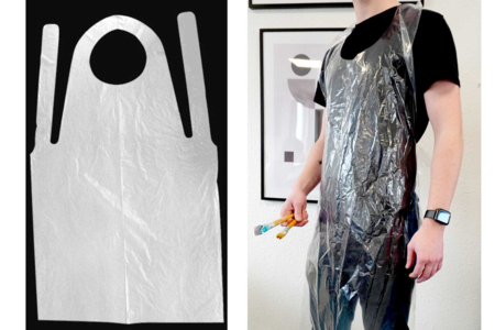 Tabliers en plastique transparent - 50 pcs - Tabliers et protections – 10doigts.fr