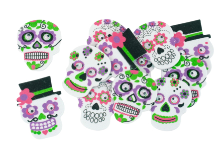 tête de mort stickers - Stickers en mousse – 10doigts.fr