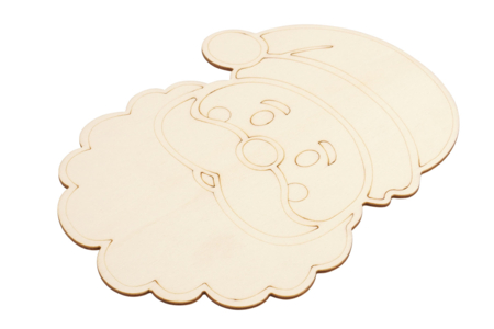 Tête de père Noël à décorer en bois gravé - Objets en bois Noël – 10doigts.fr
