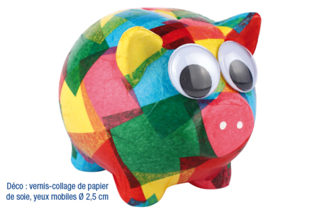 tirelire cochon en céramique blanche - 10doigts.fr