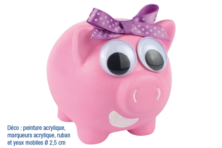 tirelire cochon en céramique blanche - 10doigts.fr