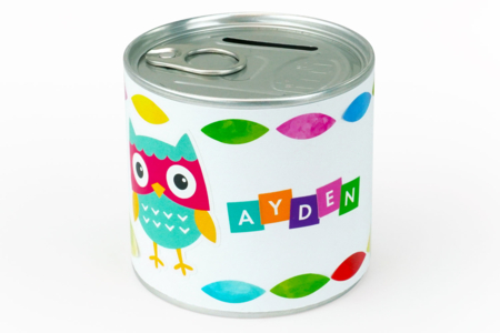 tirelire hiboux blanche - Gommettes Animaux – 10doigts.fr