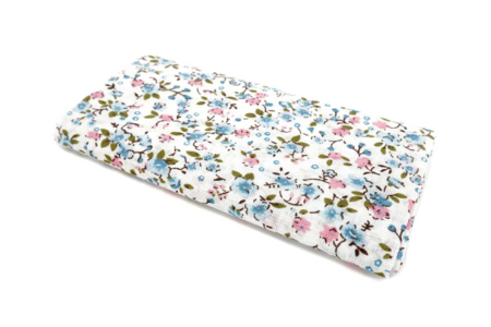 tissu à fleurs rose et bleu - Coupons de tissus – 10doigts.fr