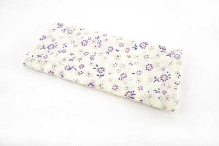 tissu coton fleurs violet - Coupons de tissus – 10doigts.fr