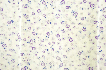 tissu coton fleurs violettes - Coupons de tissus – 10doigts.fr