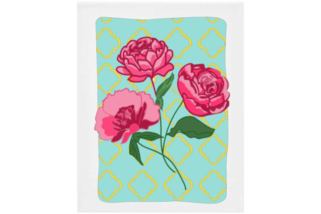 Toile imprimée à peindre - Les roses - Peinture aux numéros – 10doigts.fr