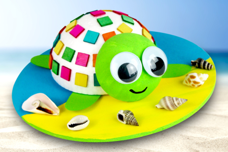 tortue bricolage activité enfant été facile - Activités manuelles mosaïques – 10doigts.fr