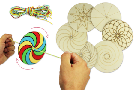 toupies en bois à décorer - Jeux et Jouets en bois – 10doigts.fr