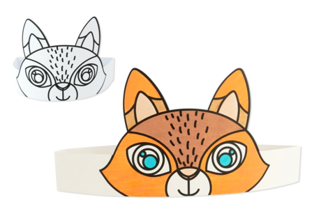 tour de tête renard - Couronnes et Chapeaux pour Carnaval : Loisirs Créatifs pour Enfants – 10doigts.fr