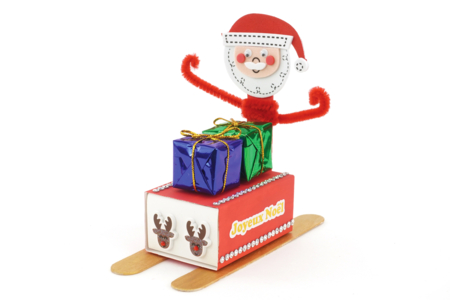 traineau père noël bricolage enfant DIY - Activités manuelles Noël – 10doigts.fr