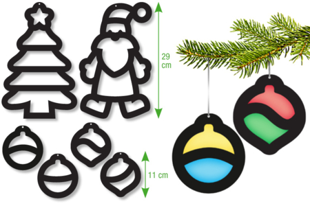 Trames vitrail pré-découpées : Pâques et Noël - 10doigts.fr