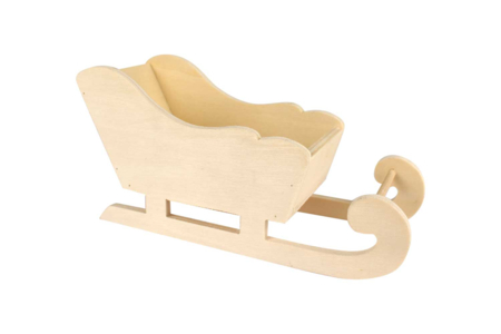 traneau en bois monté - Objets en bois Noël – 10doigts.fr