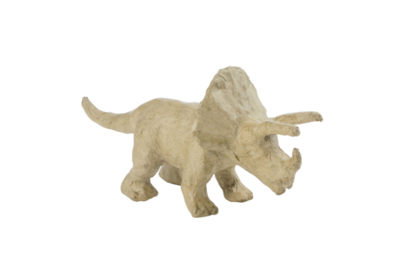 Triceratops en papier mâché  - Animaux en carton – 10doigts.fr