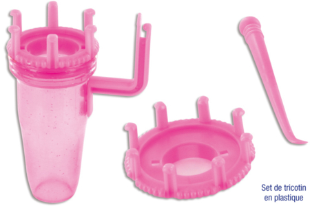 Tricotin à 2 têtes interchangeables - Activités manuelles mercerie et tricot – 10doigts.fr