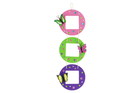 Trios de petits cadres photo ronds - Cadres photos en bois – 10doigts.fr