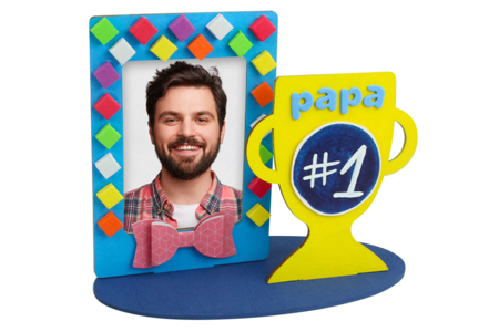 trophée papa lettre en mousse - Gommettes Alphabet, messages – 10doigts.fr