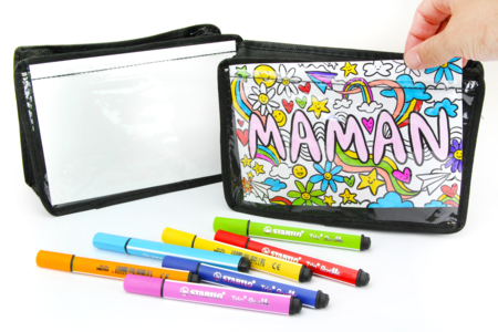 trousse de toilette à personnaliser - Sacs, trousses en tissu – 10doigts.fr