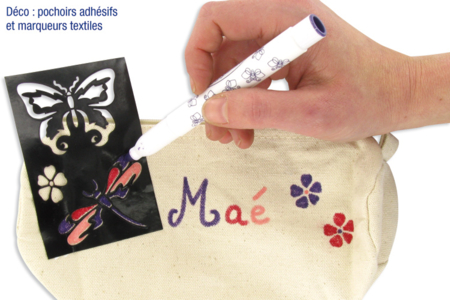 Trousse en coton naturel avec fermeture zippée : idée déco - Activités manuelles mercerie et tricot – 10doigts.fr