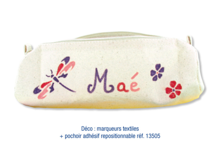 Trousse en coton naturel avec fermeture zippée : idée déco - Activités manuelles objets décorés – 10doigts.fr