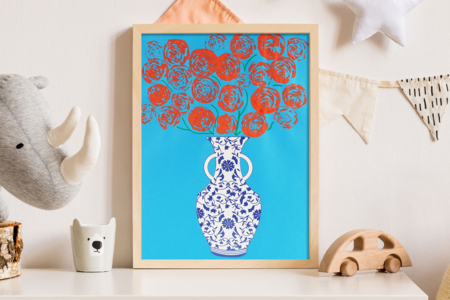 tuto peinture rose avec pochette plastiques - Activités manuelles Fête des Grands-Mères – 10doigts.fr