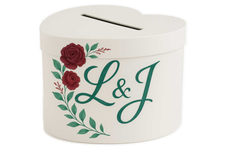 urne de mariage blanche - Boîtes et corbeilles en carton – 10doigts.fr